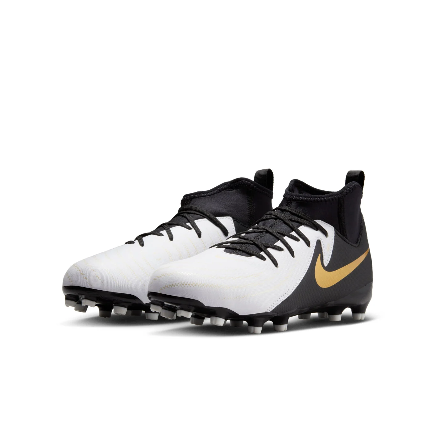 Nike Phantom Luna II Academy FG/MG Voetbalschoenen Junior Zwart