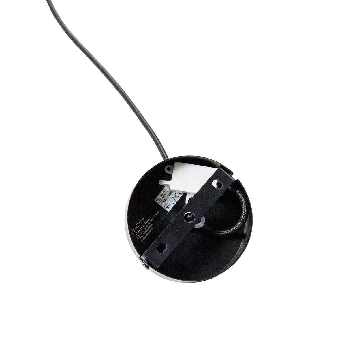 Landelijke hanglamp zwart met touw 45 cm - Leia
