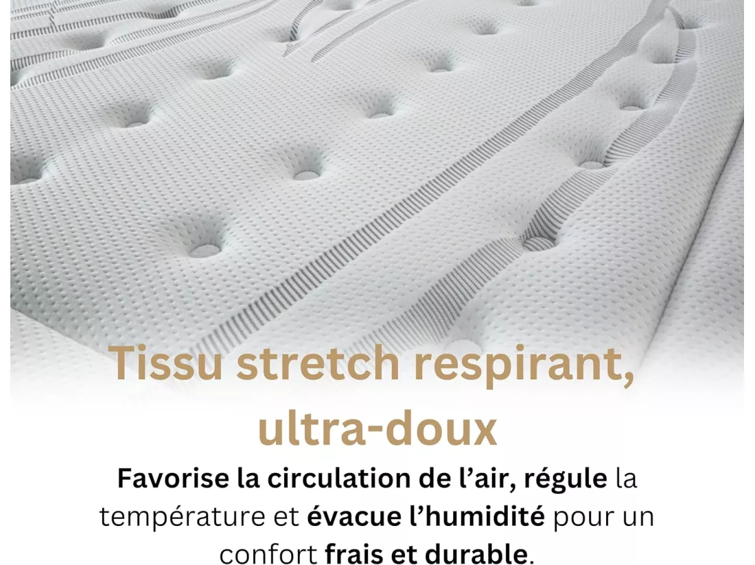 Matelas Altesse Mousse Haute densité Accueil Mémoire de Forme Ferme - 26 cm - 180 x 200 cm