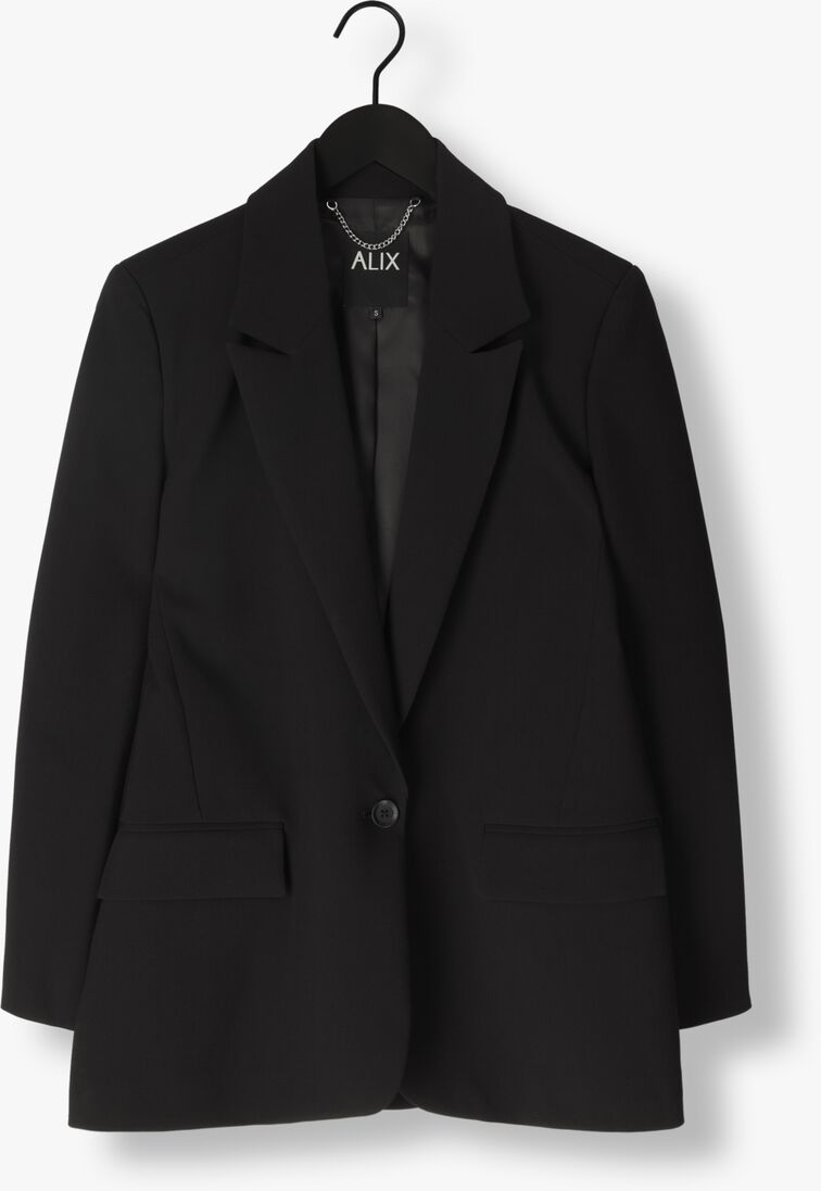ALIX THE LABEL zwarte alix the label blazer ladies woven flowy stretch blazer