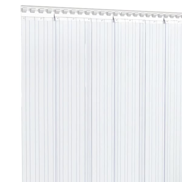 vidaXL Dørgardin gjennomsiktig 200 mm x 1,6 mm 50 m PVC