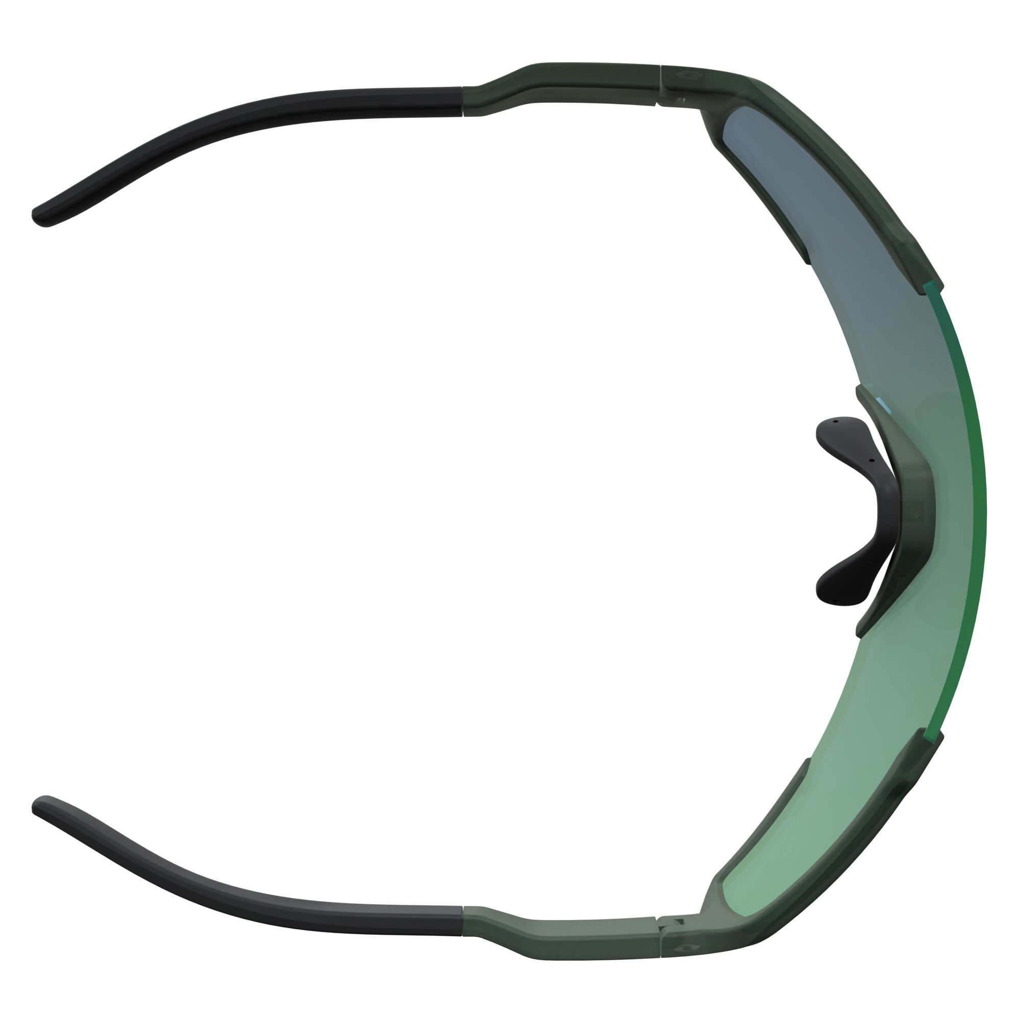 SCOTT Shield Compact Cykelbriller Mørkegrøn/Grøn Krom
