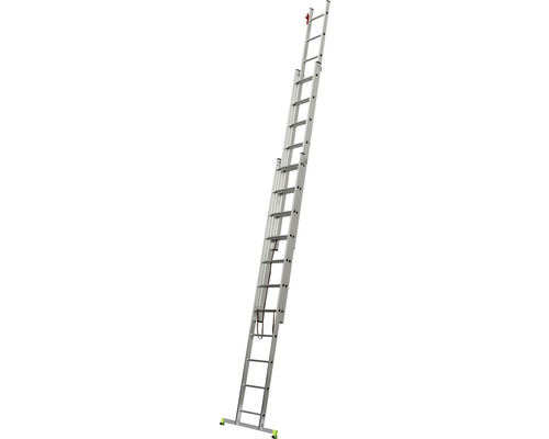 CLASSIC multifunctionele ladder, uitschuif-, trap- of schuifladder, aluminium, 3-delig, 3 x 11 sporten, werkhoogte 6,85 m