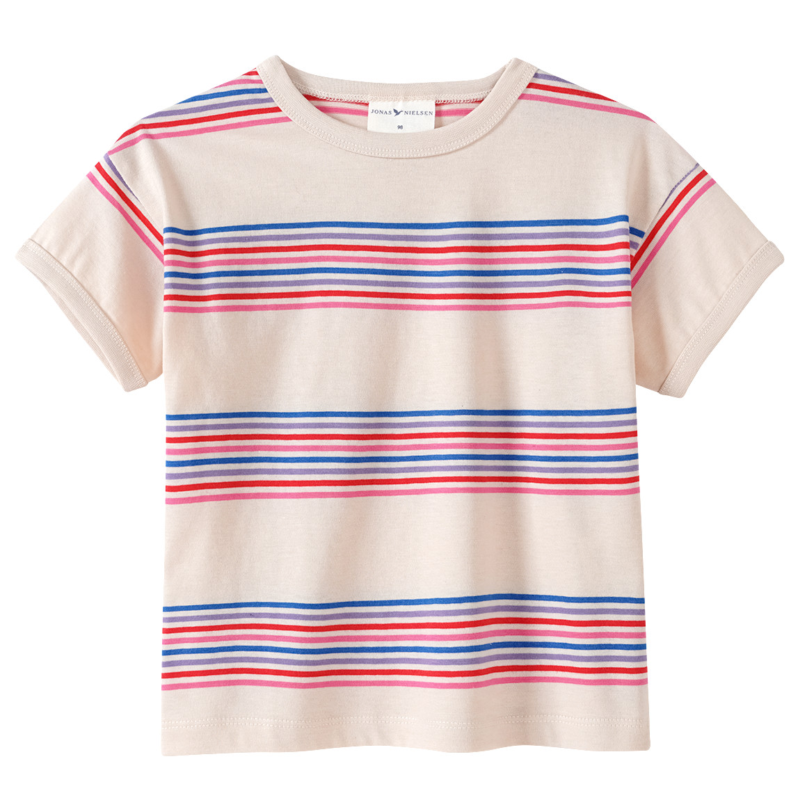 Jonas Nielsen Mädchen T-Shirt mit Streifen beige