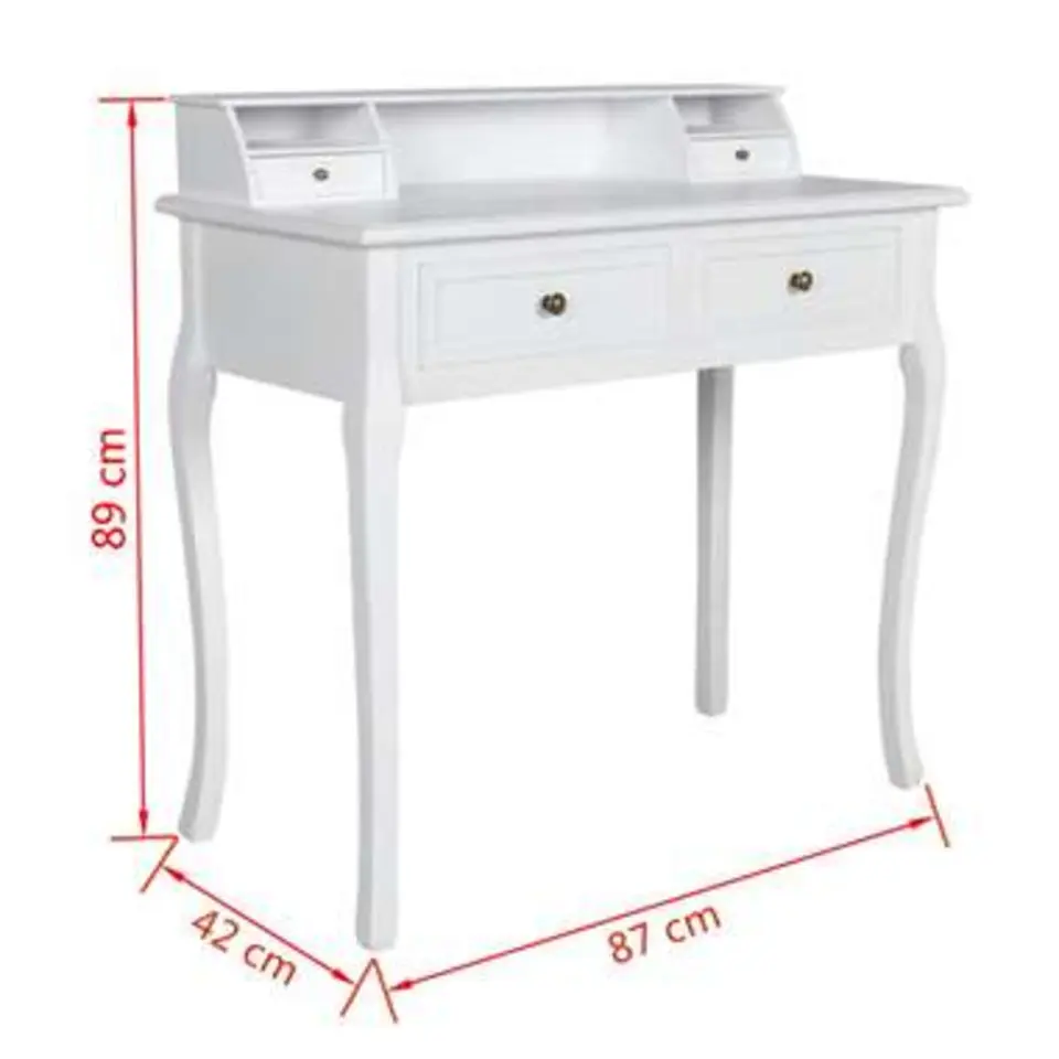 vidaXL - Kaptafel - Wit - Hout