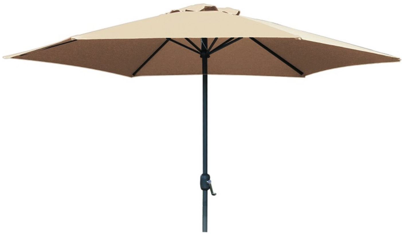 PimXL 300 cm luxe 6-ribs parasol - Ecru
