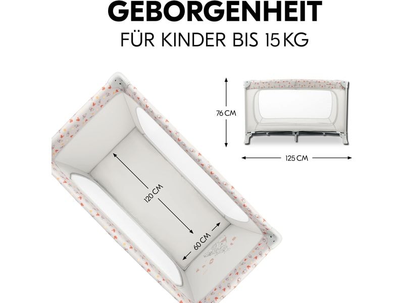Hauck Reisebett Dream N Play Go Pooh Friends Beige Schönes Reisebett im Disney-Design