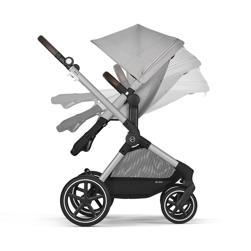 Poussette 2 en 1 Eos Lux silver/lava grey + siège-auto Aton B2 i-Size