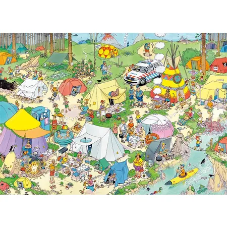 Jumbo Spiele Puzzle - Jan van Haasteren: Camping im Wald, 1000 Teile