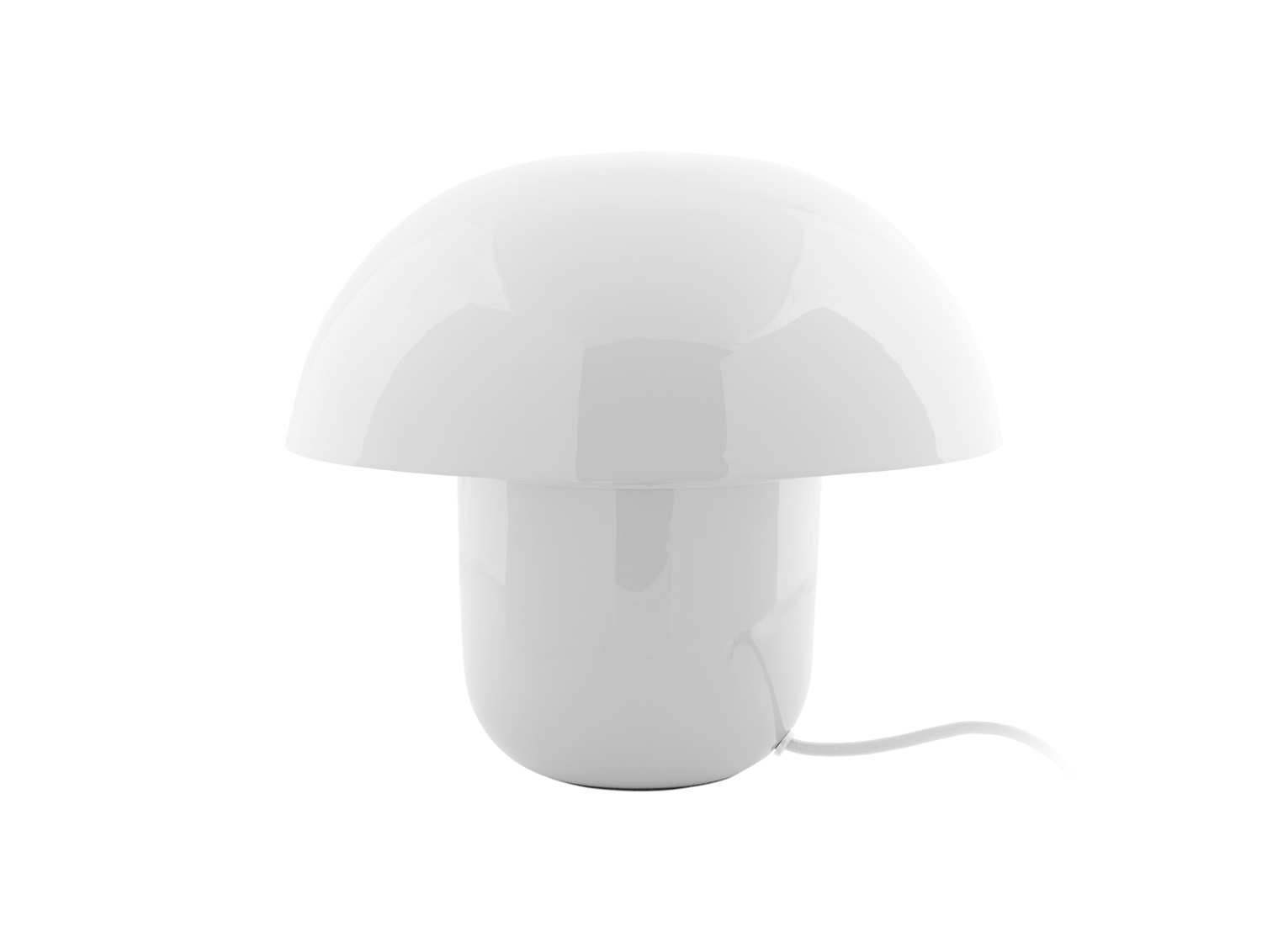 Table lamp Fat Mushroom enamel white