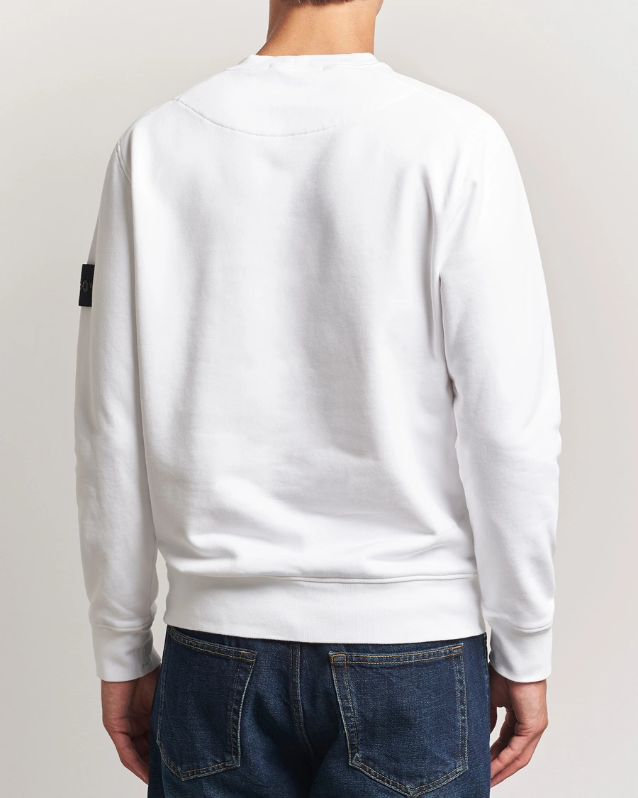 Stone Island Garment Dyed Fleece Sweatshirt White