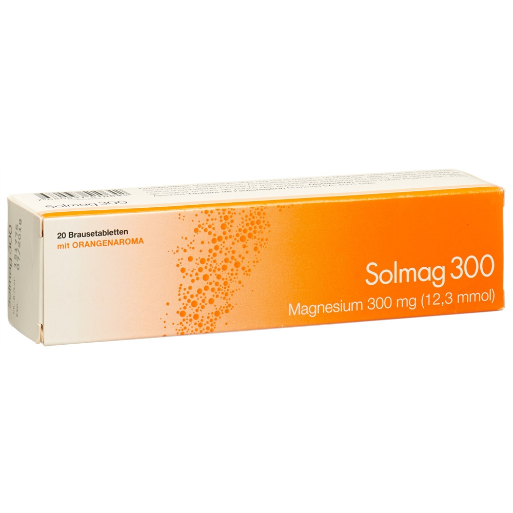 SOLMAG Brausetabl Orangenaroma Ds 20 Stk<br>20 Stück, Dose, Brausetablette, Orangenaroma