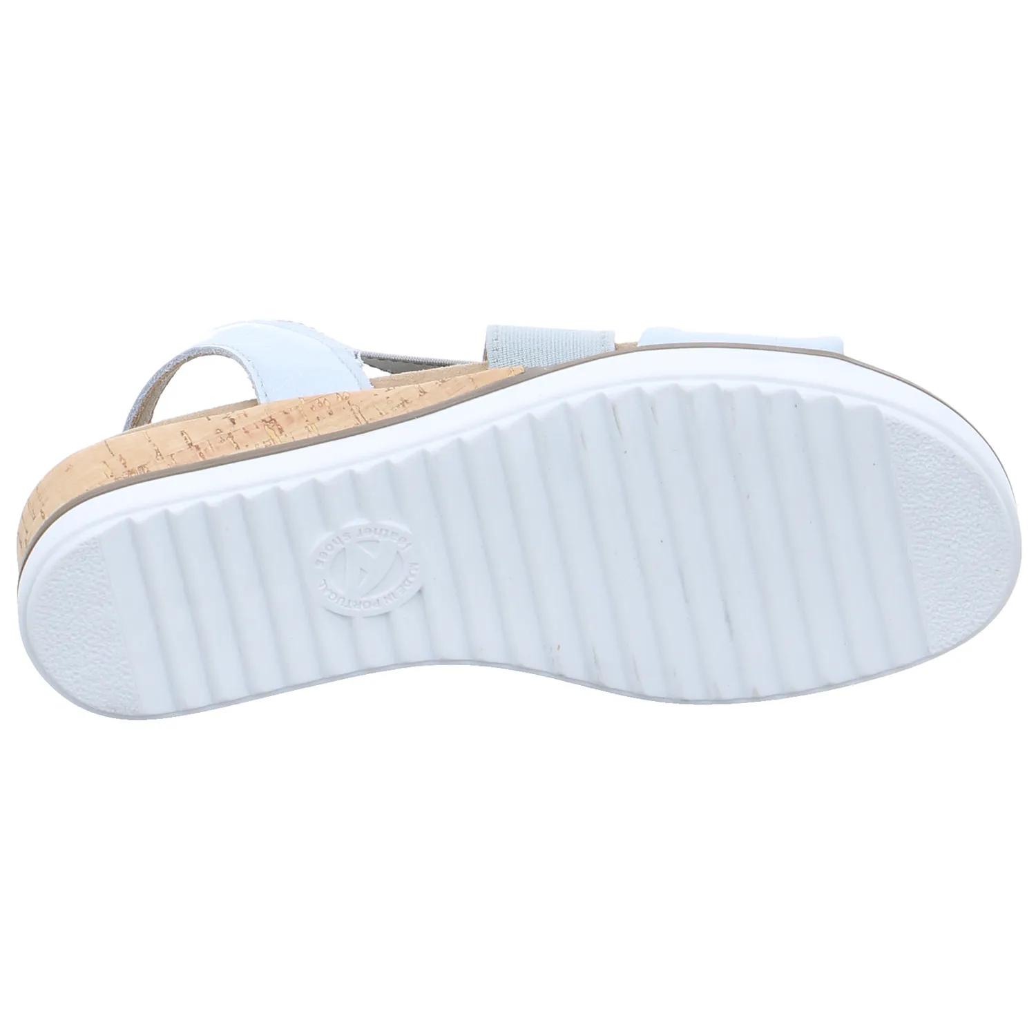 VAN DER LAAN Comfort-Sandalette Offwhite Leder