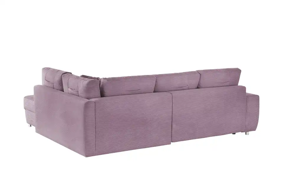 Ecksofa Arissa de Luxe Lila/Violett rechts Cordstoff