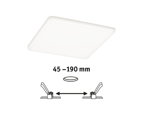 LED inbouwpaneel IP44 17,5W 1500lm 4000K 18,5x18,5cm Inbouwdiameter 4,5-16cm VariFit Veluna satijn 230V