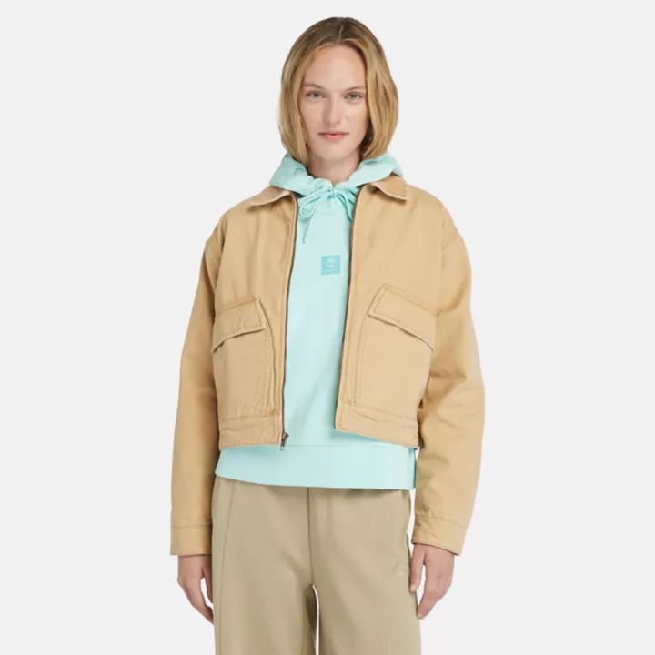 Veste en toile délavée Strafford pour femme en beige