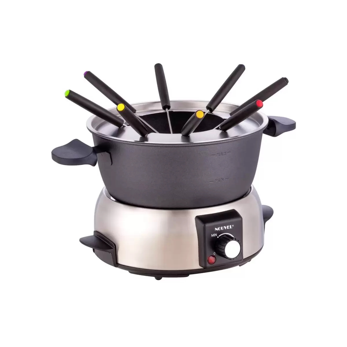 Elektr. Käsefondue-Set Shine Schwarz