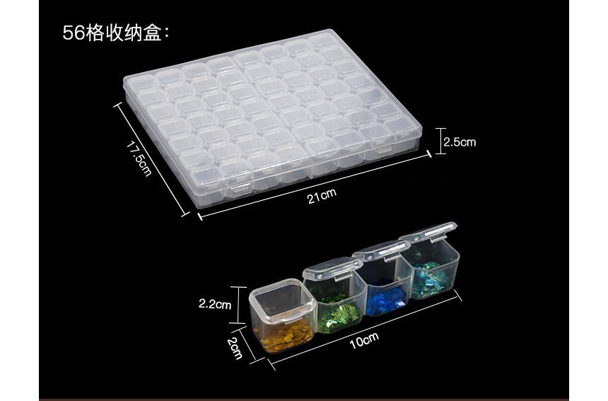swarliss - Verdeelde Nail Art Plastic Opbergdoos