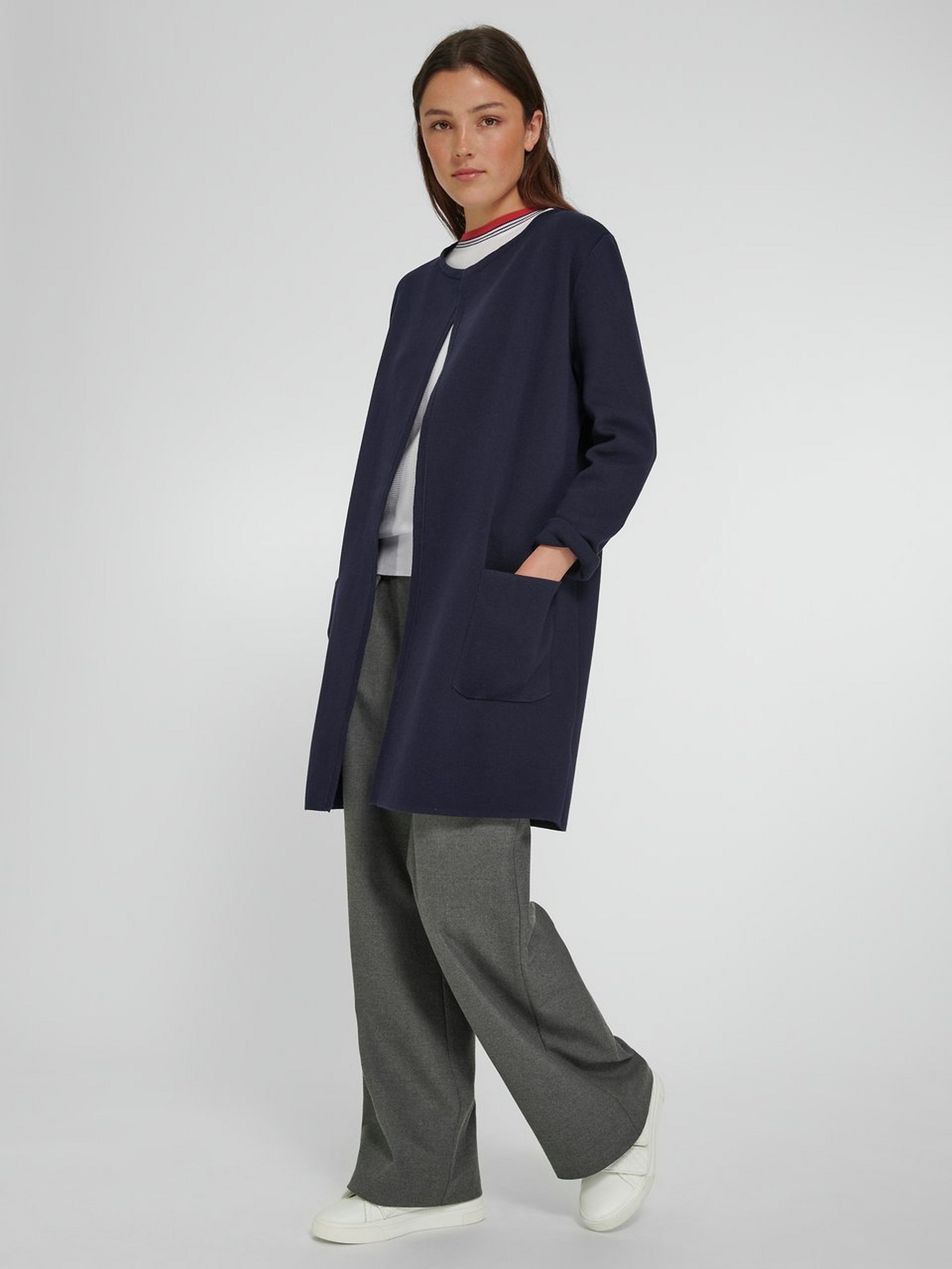 Long-Strickjacke aus 100% SUPIMA®-­Baumwolle