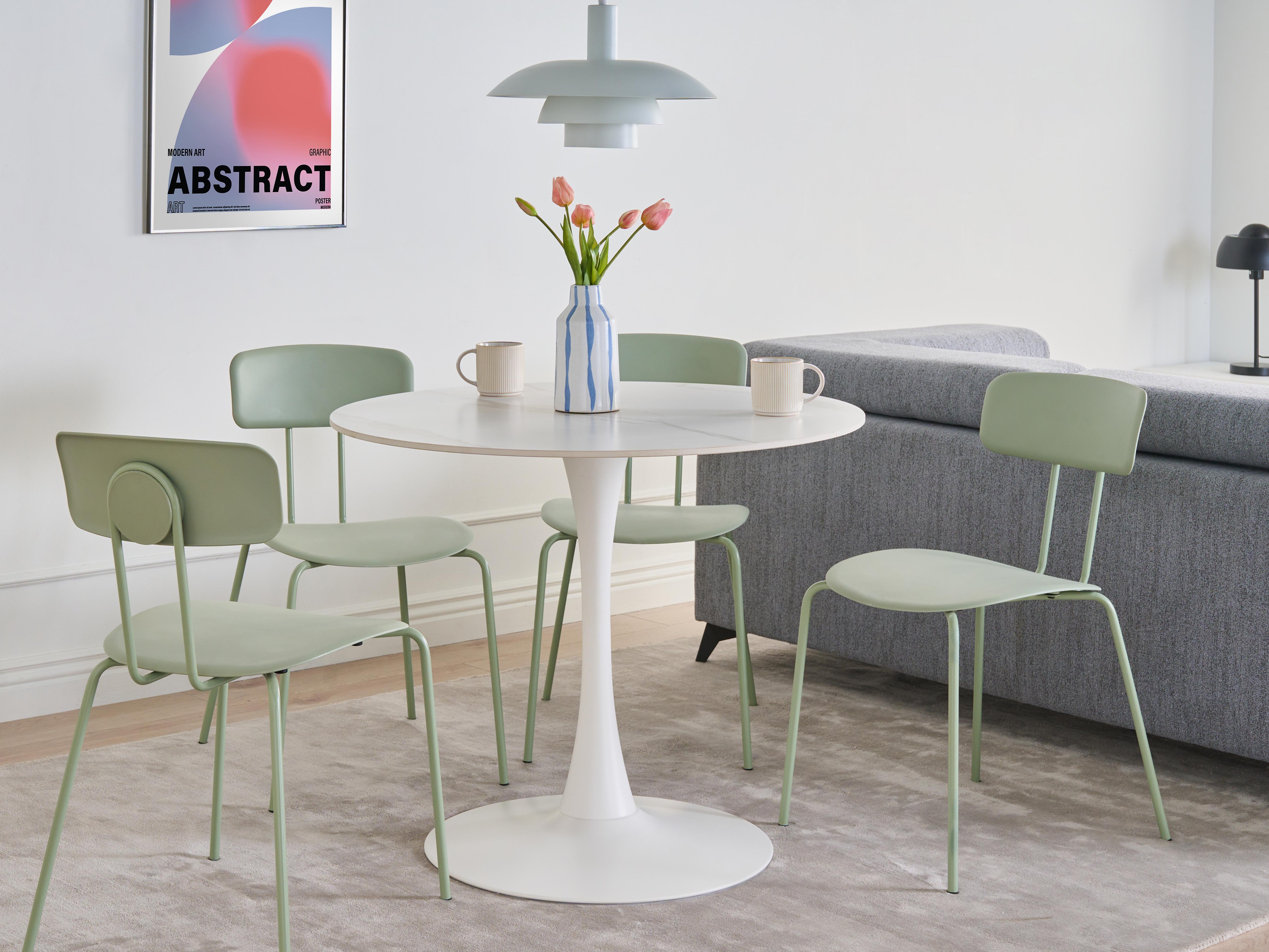 Eettafel BOCA Wit marmer 90 cm Keramiek 90 cm