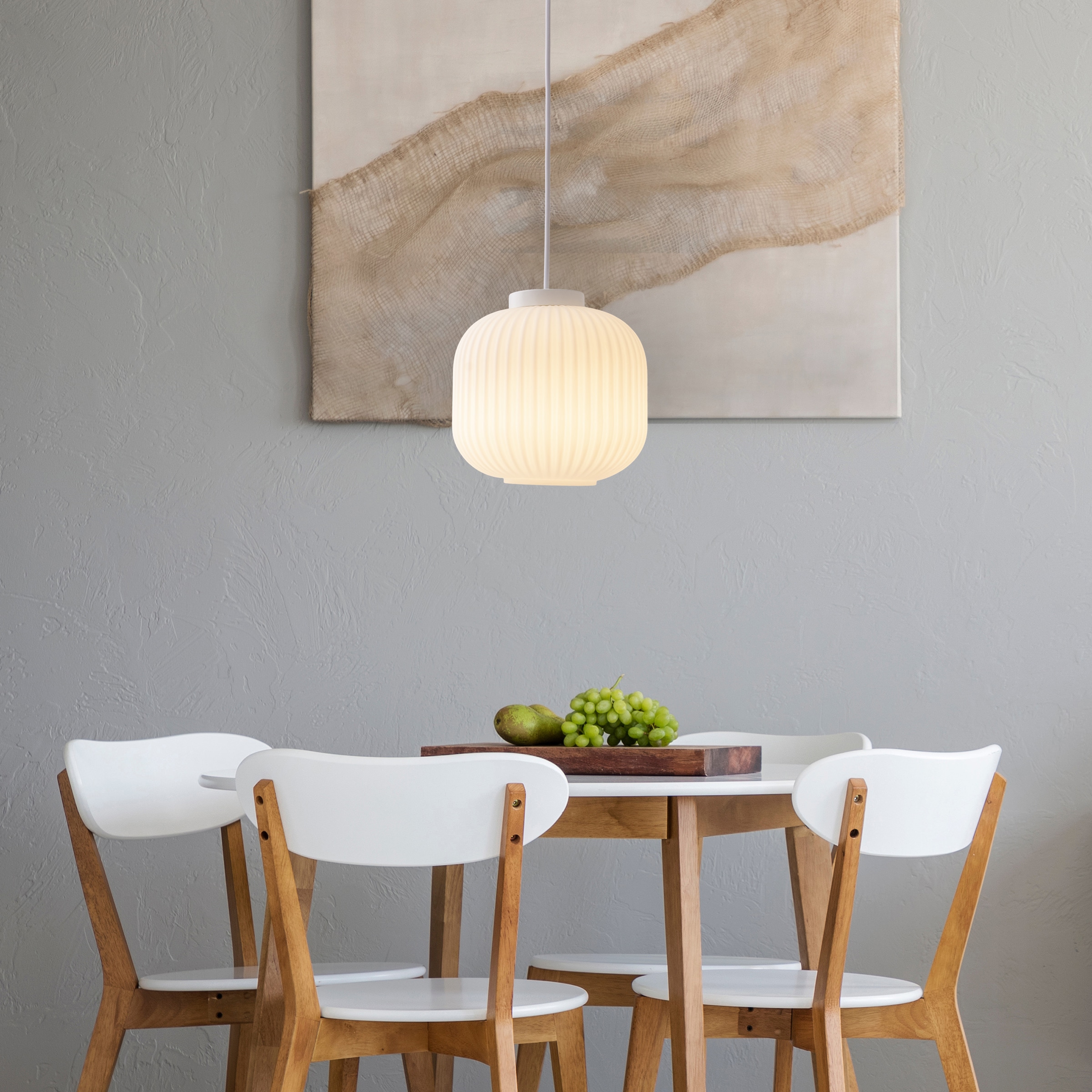 näve Pendelleuchte »Geneva« E27 1 Stk. Pendelleuchte,Milch-Glas weiss, 1xE27 max.40W
