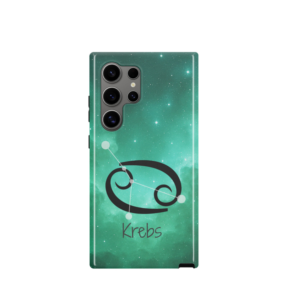 Samsung Galaxy S24 Ultra Hybrid (Kunststoff / Gummi) Hülle Krebs 2 - Grün
