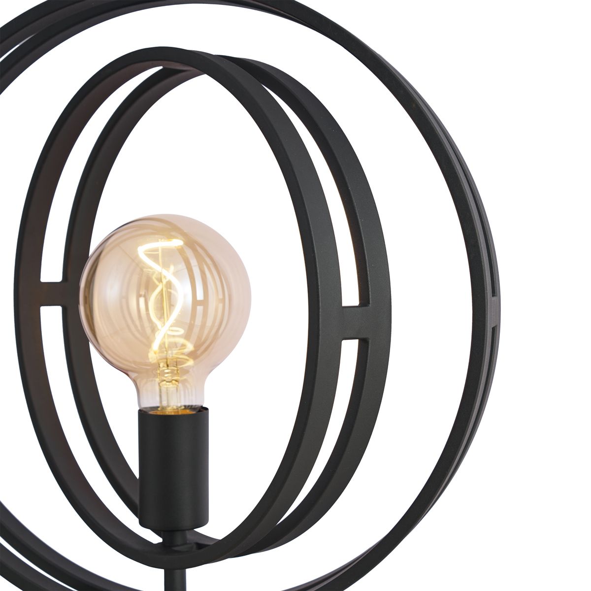 Moderne vloerlamp zwart 3-lichts - Indu