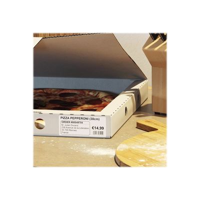 Brother DK-11208 - Ruban d'étiquettes auto-adhésives - 1 rouleau de 400 étiquettes (38 x 90 mm) - fond blanc écriture noire