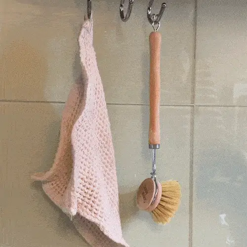 Brosse à vaisselle rechargeable en bois de hêtre - Brosse à vaisselle complète