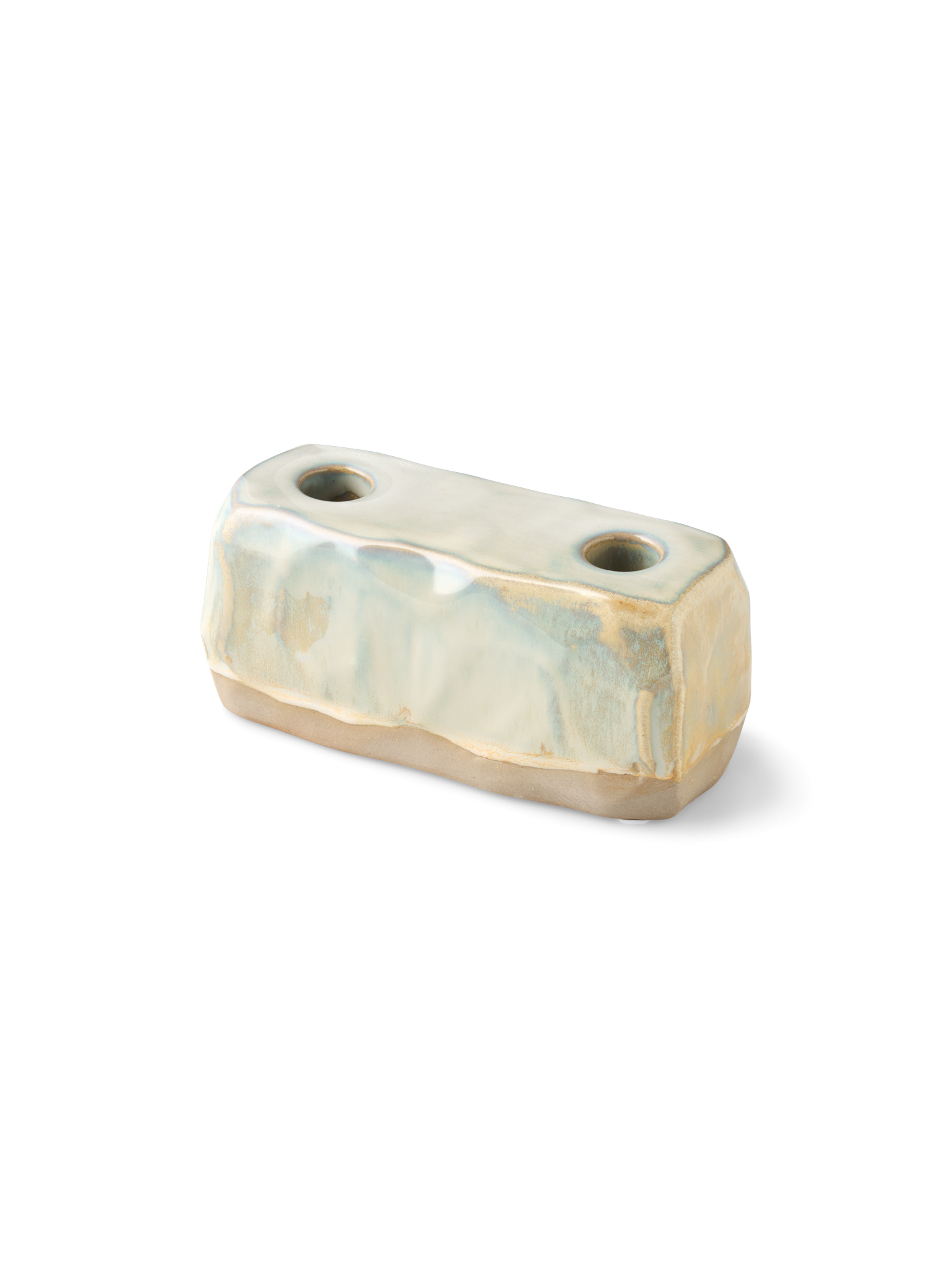 Lysestage | Keramik. 15 x 5,8 x 7 cm. | Off White