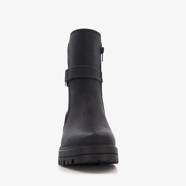 Blue Box meisjes biker boots zwart