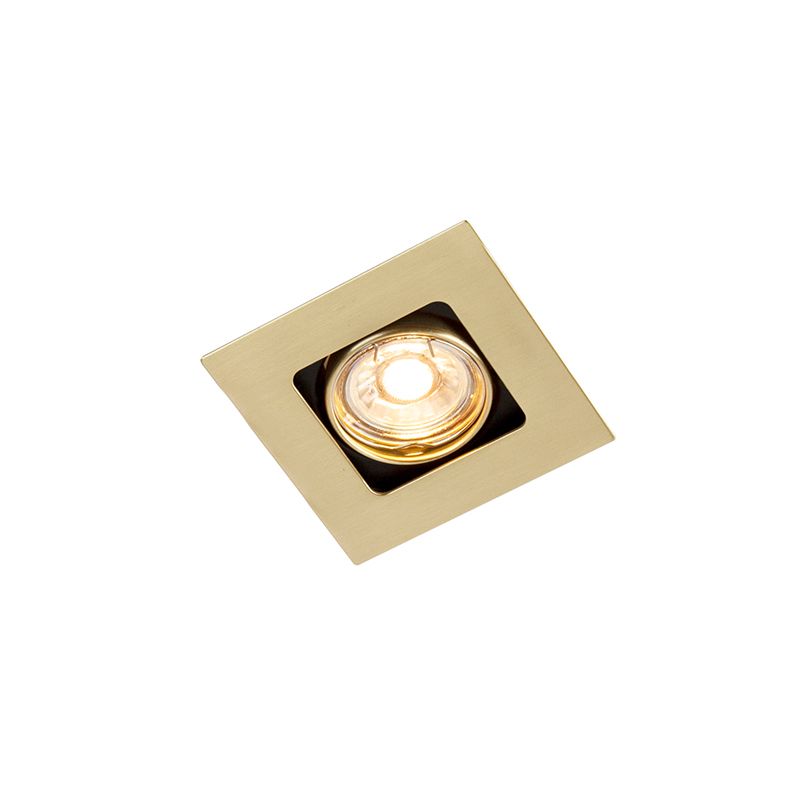 Smart inbouwspot messing vierkant incl. wifi GU10 - Artemis