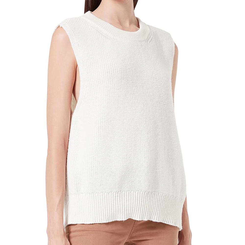 Only Pull sans manches Ecru femme Only Paris