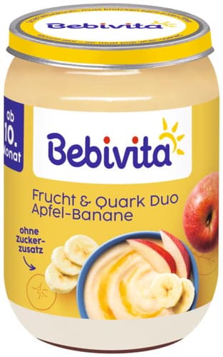 Bebivita BIO Apfel-Banane auf Quark Duo, ab dem 10. Monat