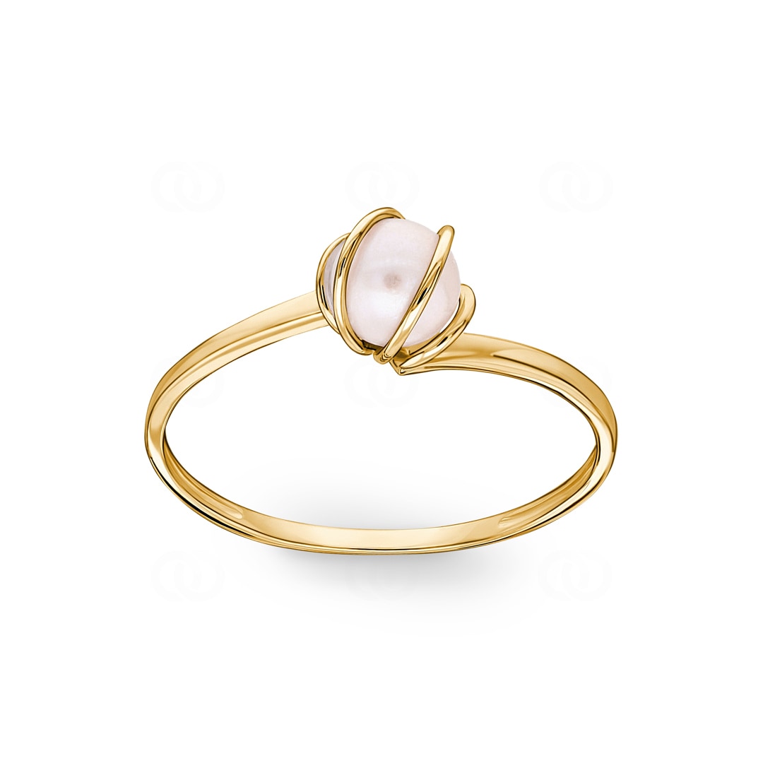 Damenring 750/18 K Gelbgold mit Süsswasserzuchtperle Ø 5mm