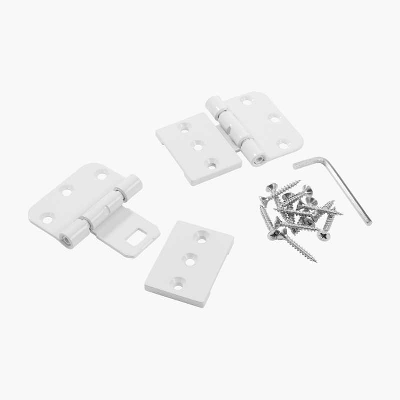 Hengsler, hvit, 2 stk.
