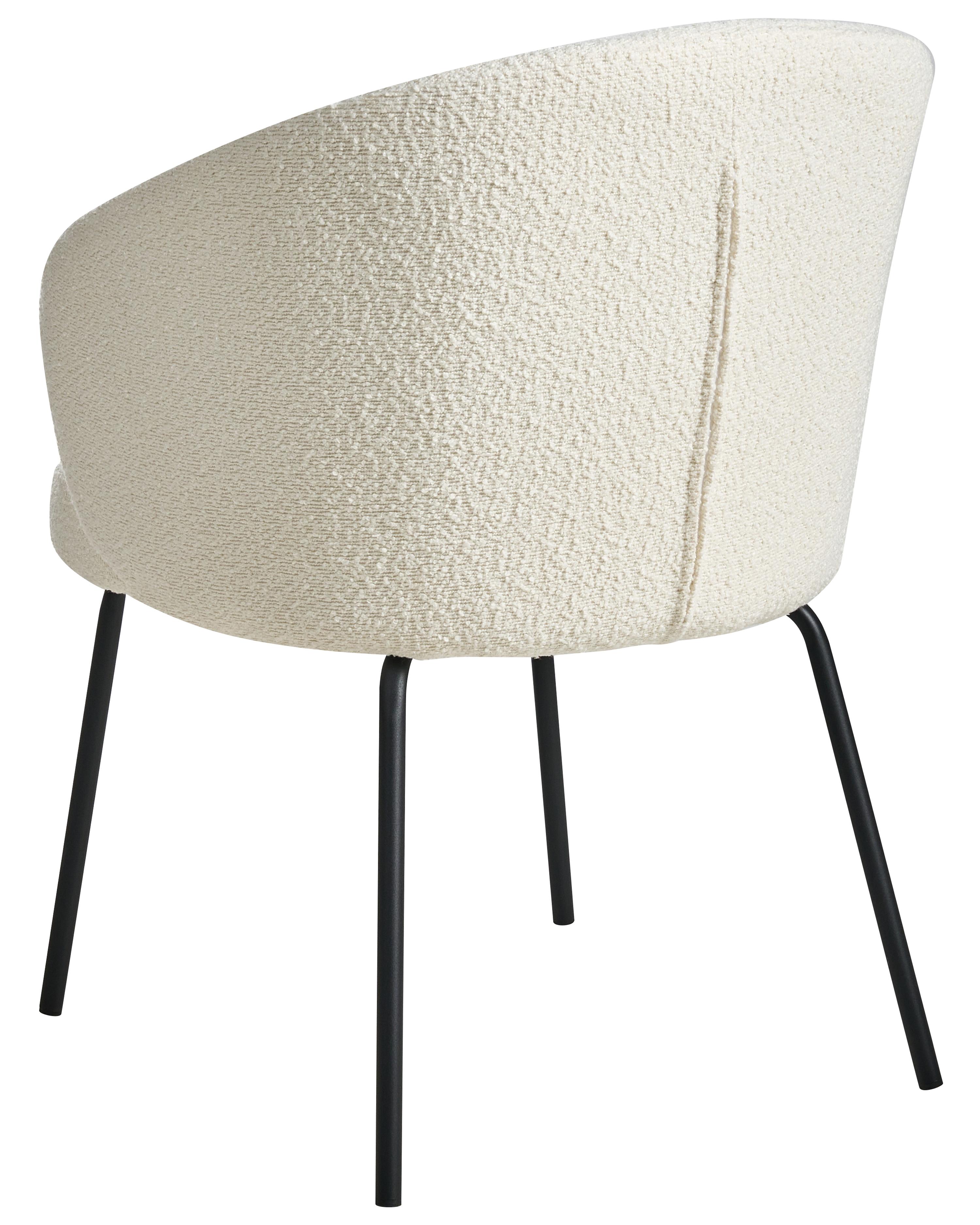 Set van 2 eetkamerstoelen LUDDEN Bouclé Lichtbeige