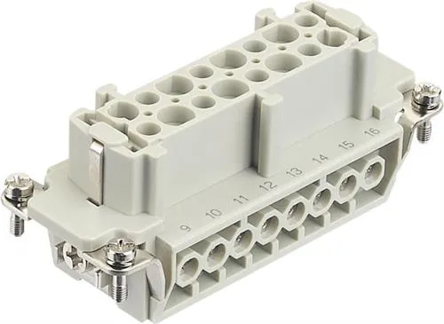 HARTING HAN E stik, indsats type 16B hunstik skrueterminal maks 2,5mm², 16A 16 polet