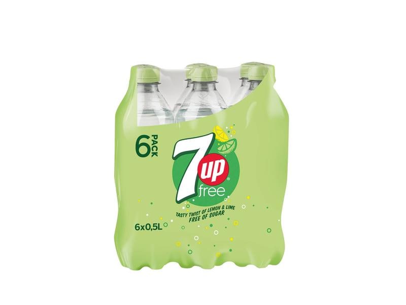 7up Soft-Drinks 7up free 6 x 0.5 l Kohlensäurehaltiges Erfrischungsgetränk mit Zitronenaroma