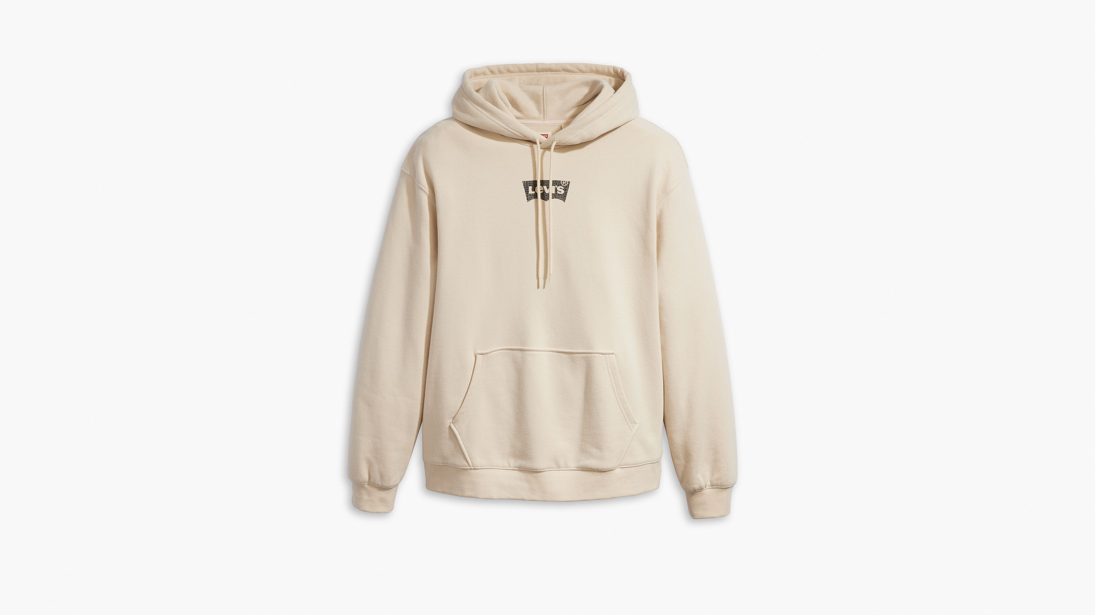 Sweat à capuche graphique Relaxed - Batwing Hoodie Fog - Beige