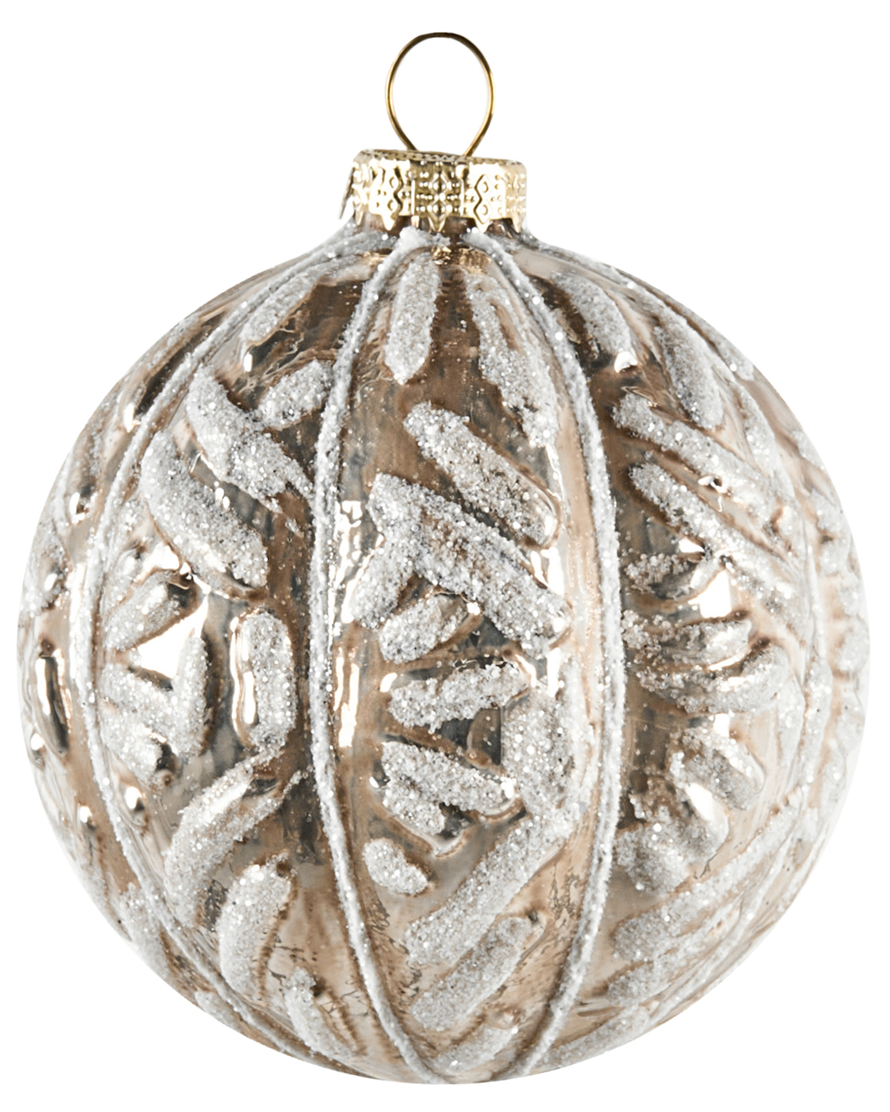 Set van 24 kerstballen WINTERLIGHT Glas Roségoud