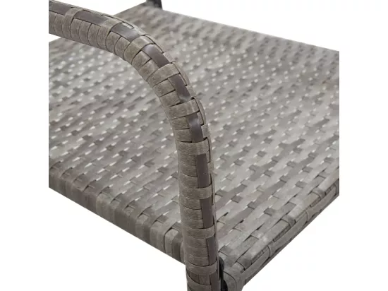 Ensemble à manger de jardin 5pcs Résine tressée Anthracite gris