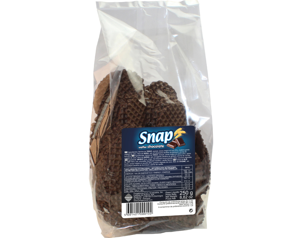 BOLACHA SNAPY WAFFER CHOCOLATE 250G