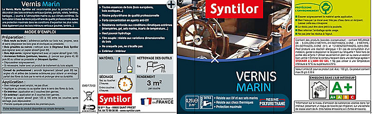 Vernis extérieur marin Incolore Satiné Syntilor - 0.25 L