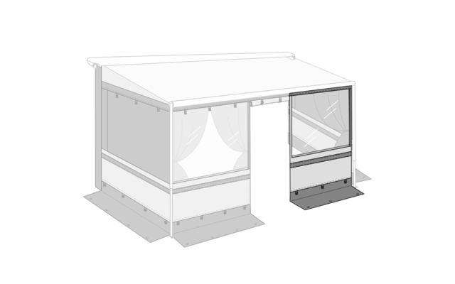 Fiamma Privacy Room CS light Frontpanel für Markisenvorzelte
