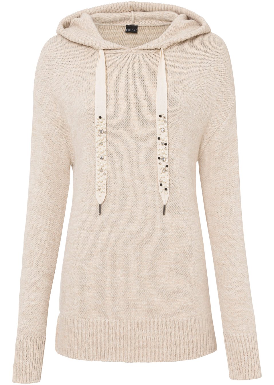 Pull en maille à capuche