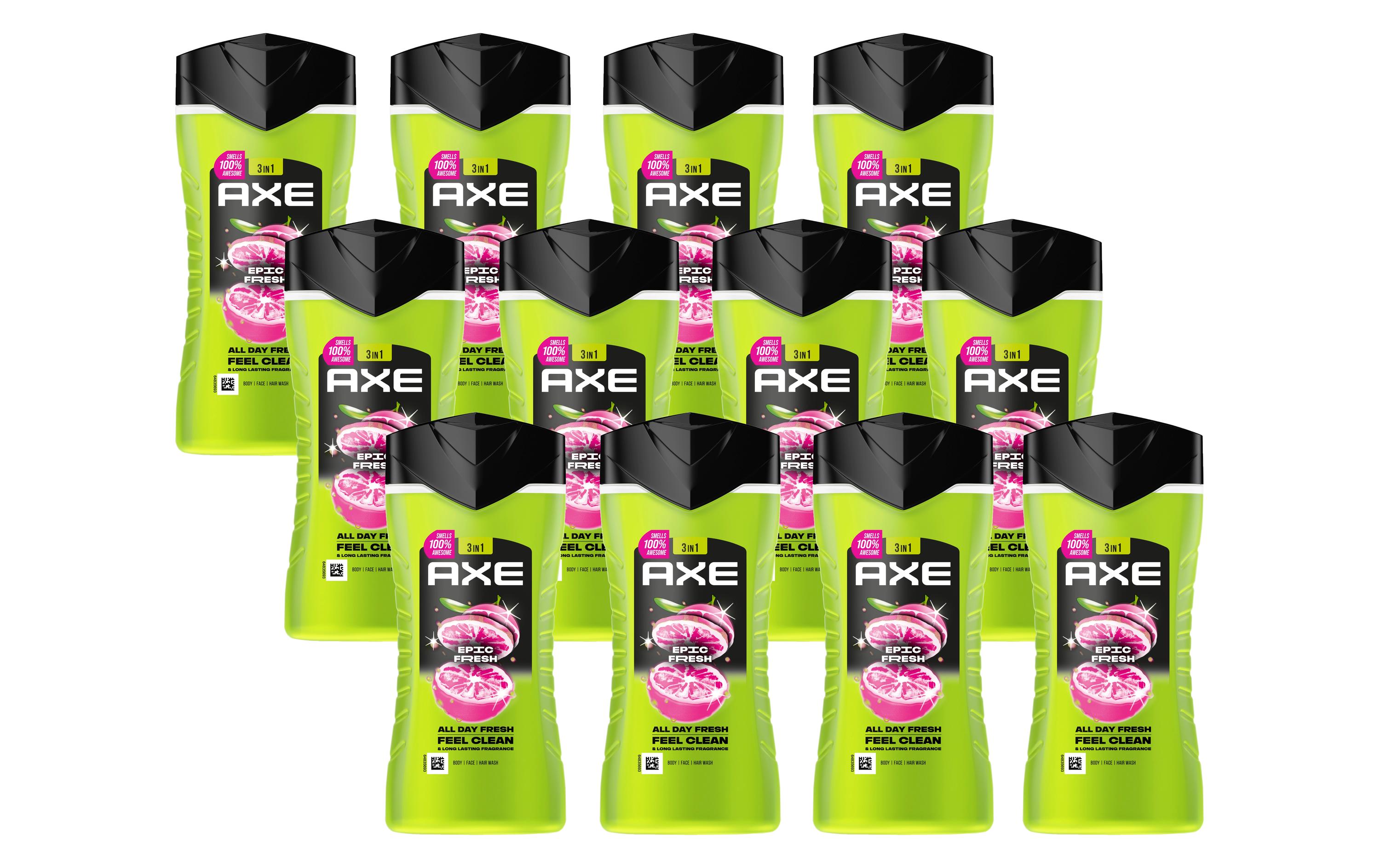 Duschgel Epic Fresh 12er KartonReinigende Pflegedusche für Körper, Gesicht und Haar