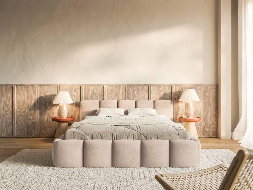 NADUVI Collection Bedframe Chloe laag 200 x 200 cm velvet