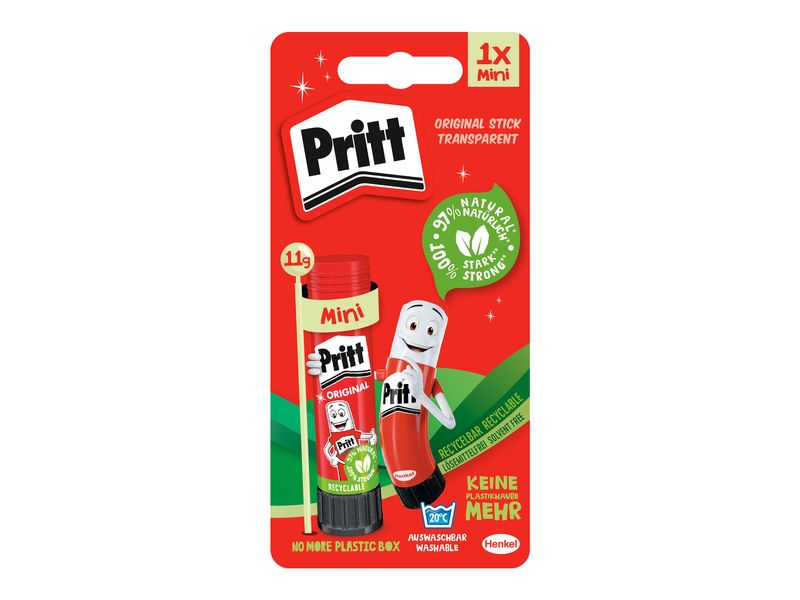 Pritt Klebestift 11 g, 1 Stück Kinderfreundlicher Leimstift für kreative Bastelarbeiten