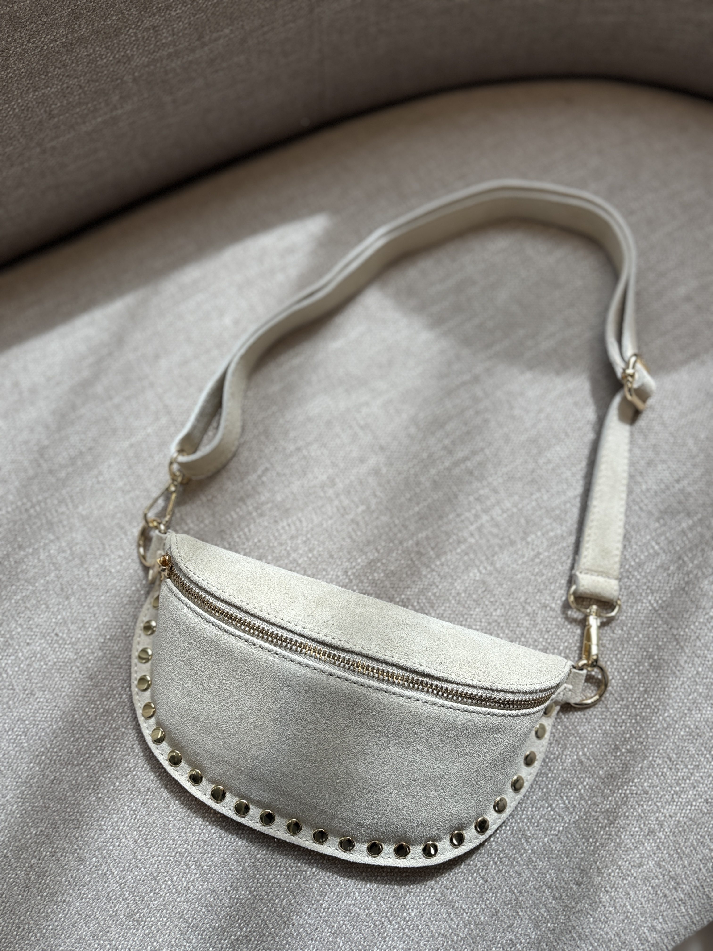 Debby Bumbag - Suede Ecru